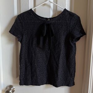 Juicy Couture Black Lace Top w bow